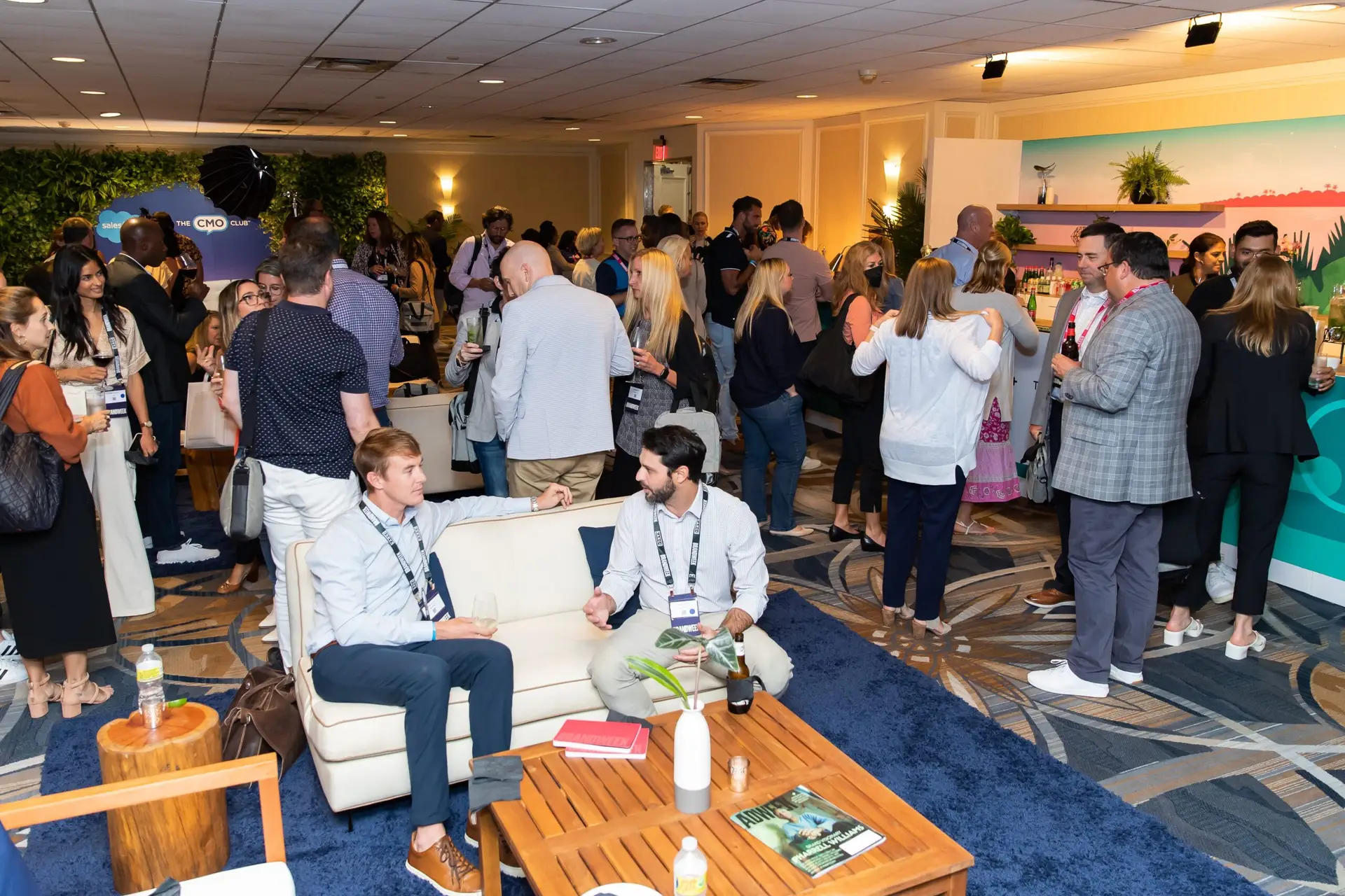 Attendees gathering during a conference coffee break at InterContinental Miami Event Photographer