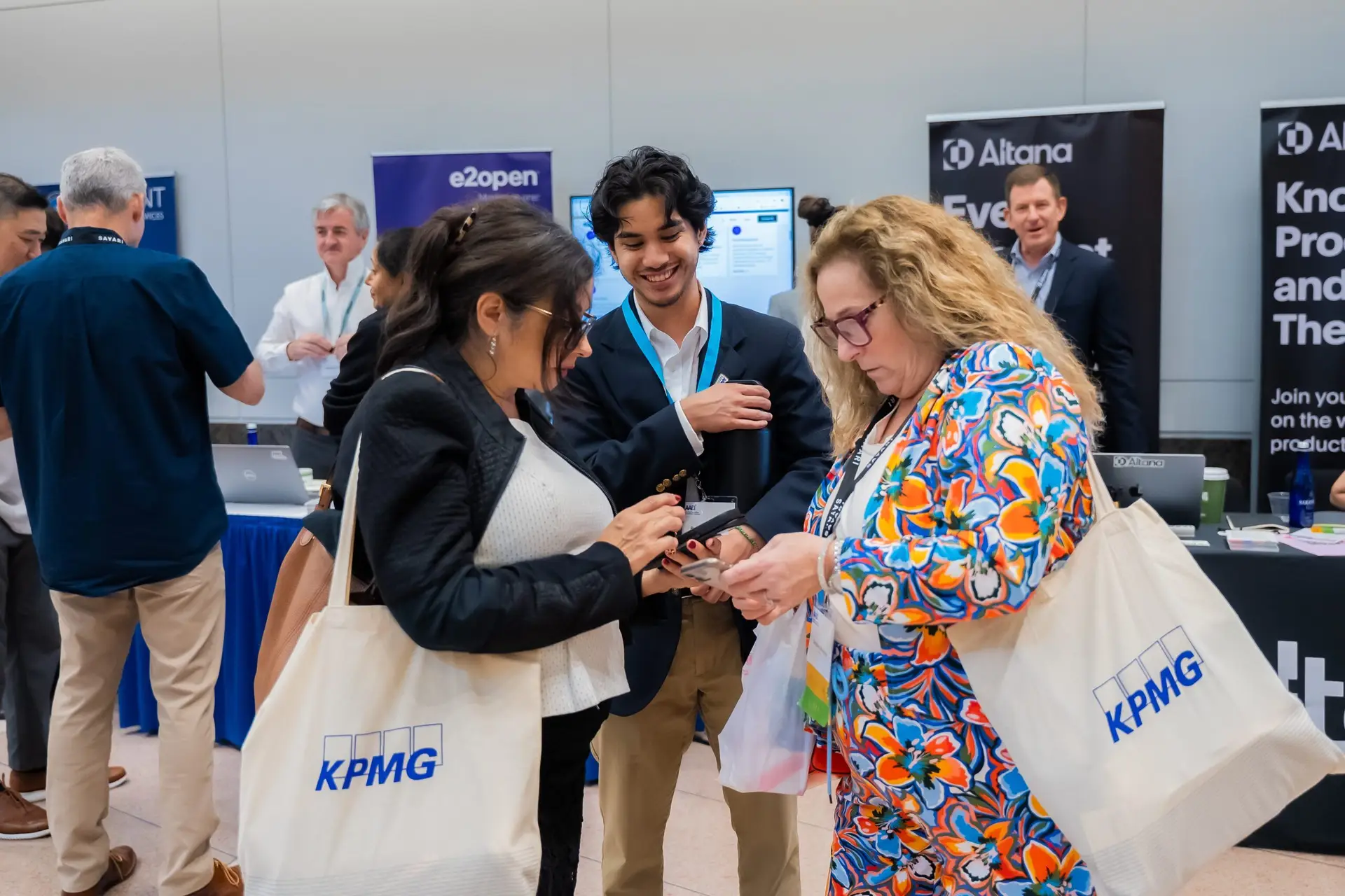 Business Cards Exchanged at Expo Booth - Nationwide Event Photographer
