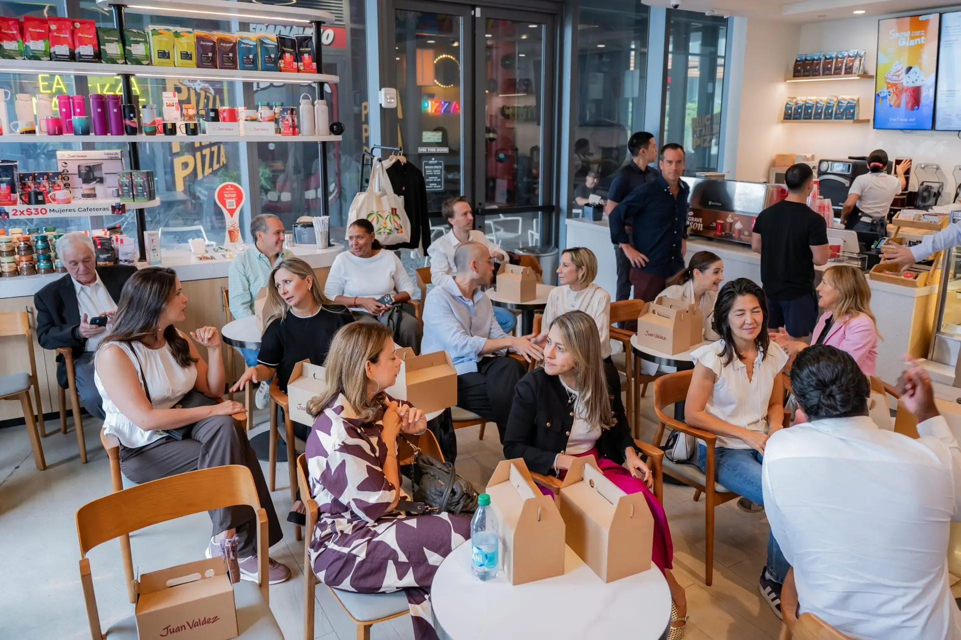 CEOs networking inside in Wynwood - Corporate Event Photographer Miami