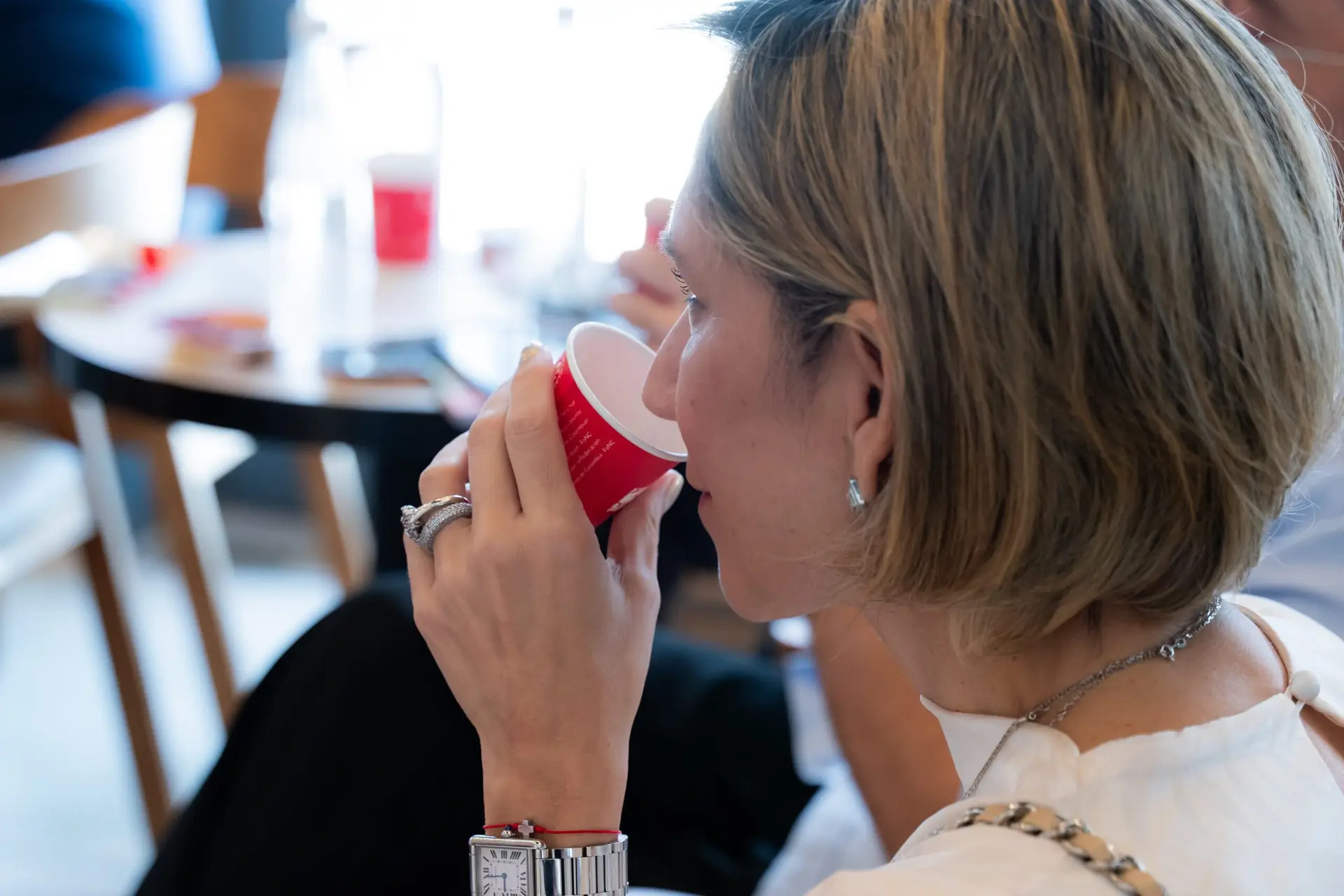 Colombian coffee bean tasting during a corporate networking event