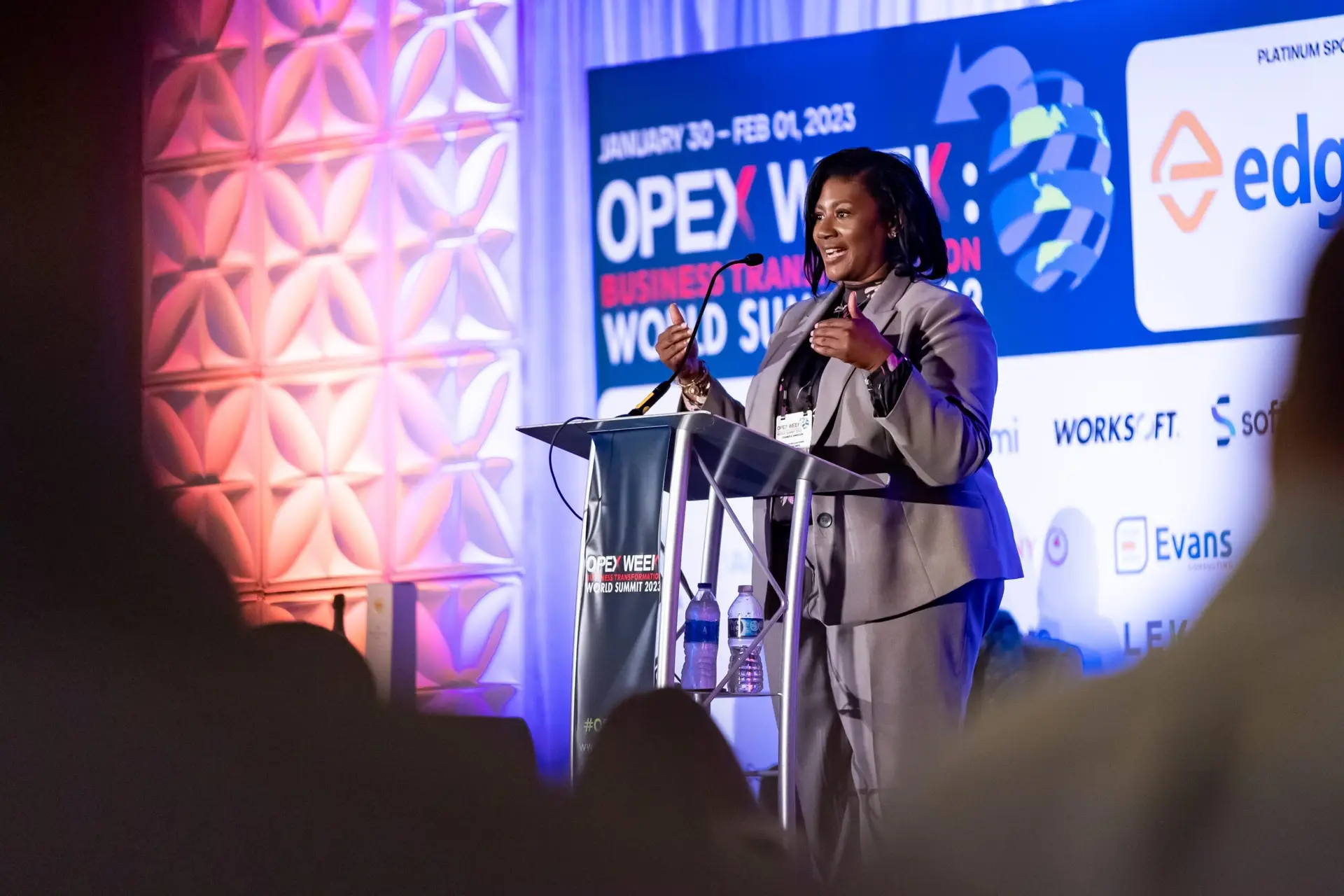 Keynote Speaker on Stage Corporate Event Photographer in Miami