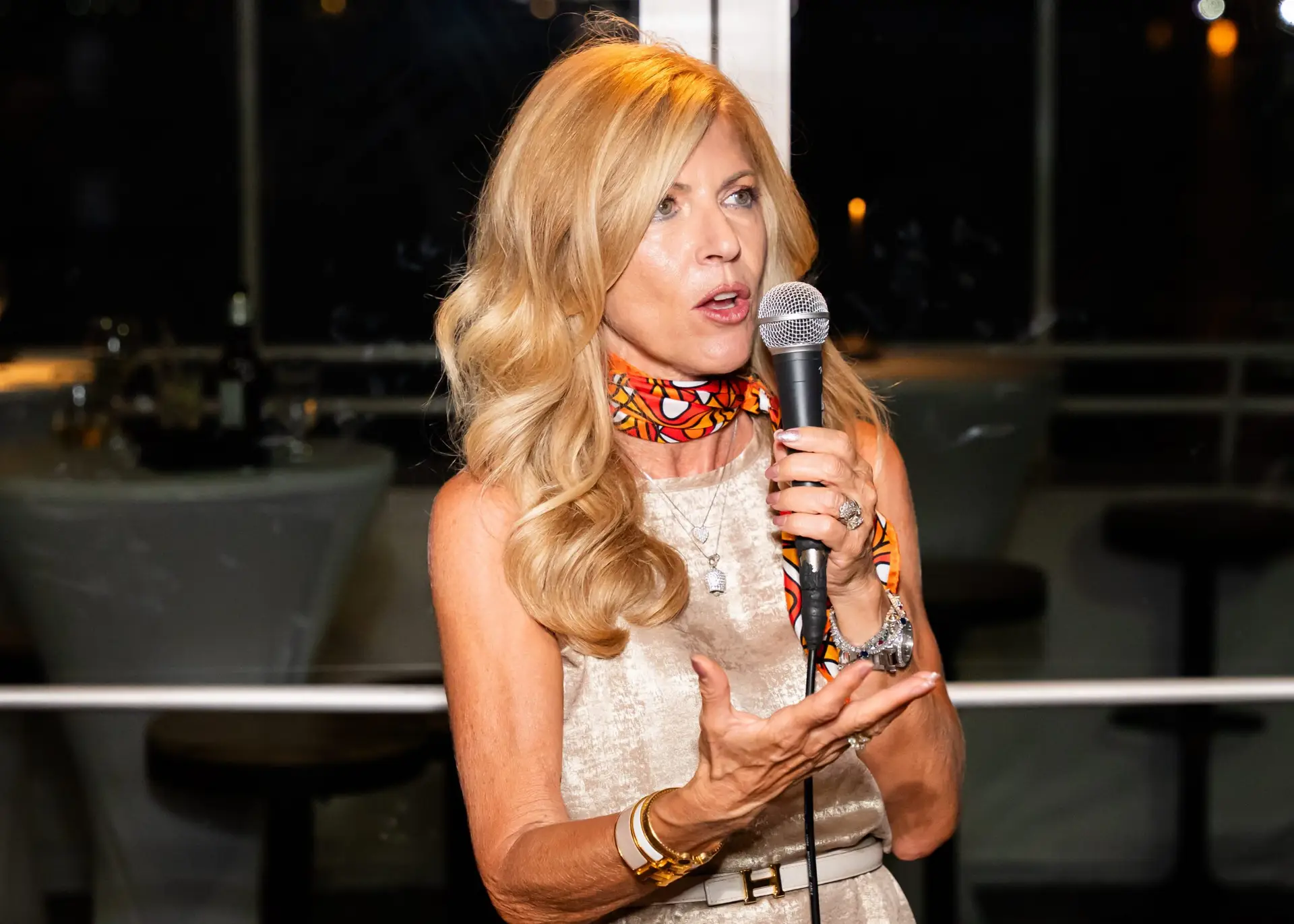 Liliana Fratini Passi speaking during the CBI welcome dinner